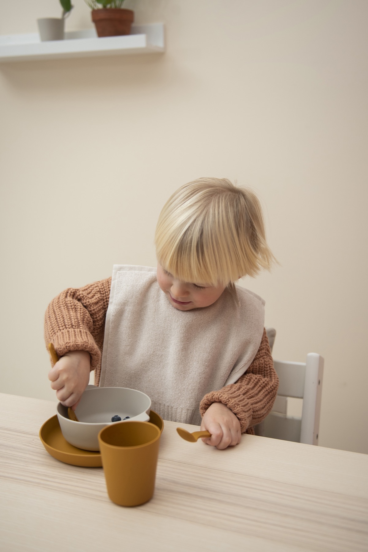 PLA bol à manger 2-pack - Mustard